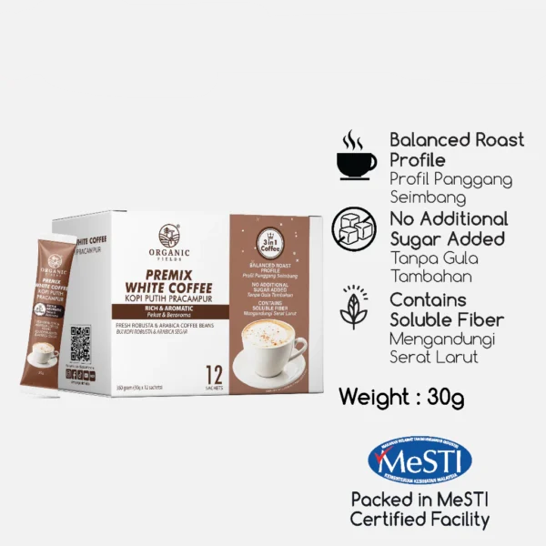 ORGANIC FIELDS White Coffee 30gm x 12s