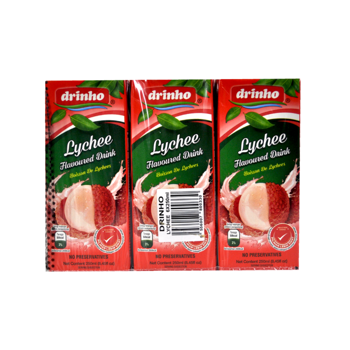 DRINHO Lychee Drink 6x250ml - Image 2