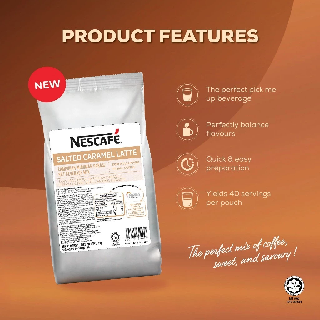 NESCAFE Salted Caramel Latte - 1kg - Image 2