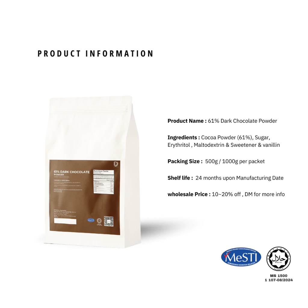 DAVON 61% Dark Cocoa Powder - Image 2
