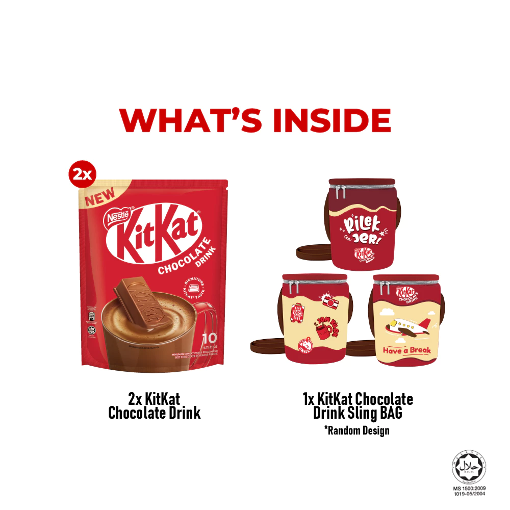 KitKat Chocolate Drink 32g x2 FOC Bag - Image 2